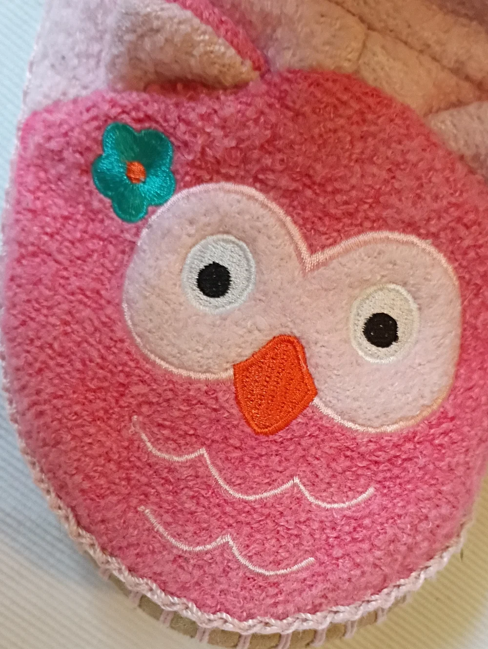 Hanna Andersson Kids Pink Owl Slippers